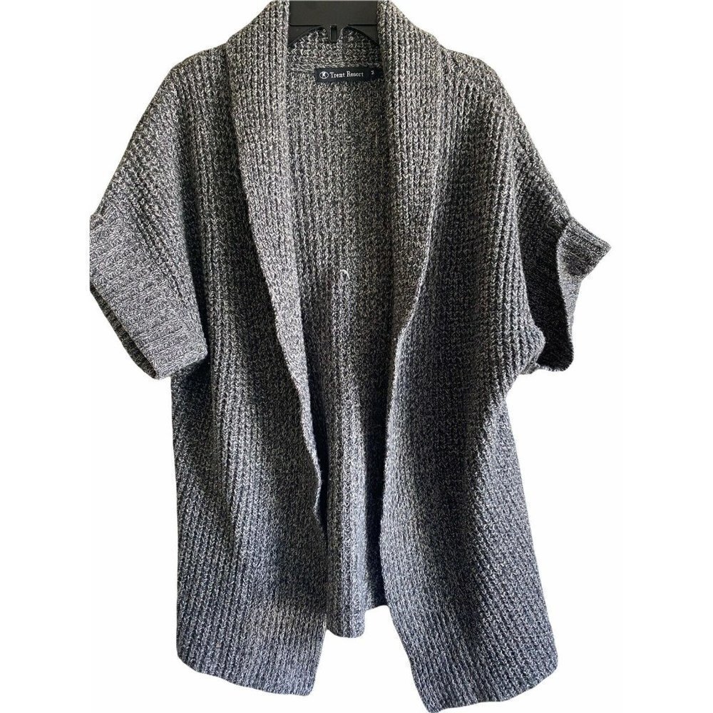 Trent Resort Gray Black‎ Lambswool  Sweater